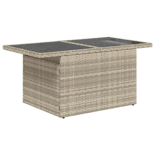 9 Stk Have Sofa Sæt med Puder Lysegrå Poly Rattan