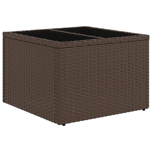6 Stykker Have Sofa Sæt med Puder Brun Polyrattan