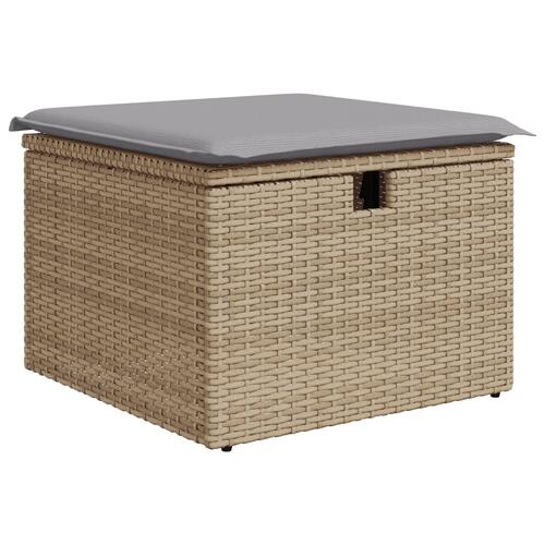 7-personers have sofa sæt med puder beige poly rattan