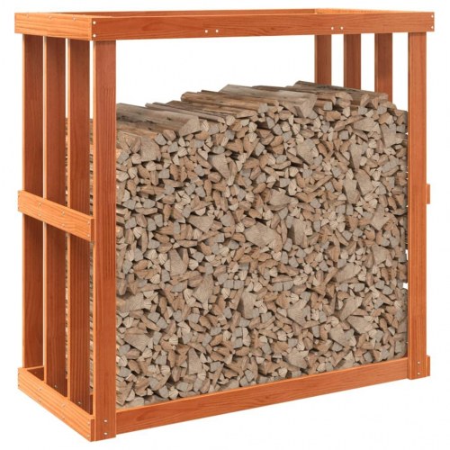 Udendørs brændestativ 109x52x106 cm massivt fyrretræ gyldenbrun (OUTLET A)