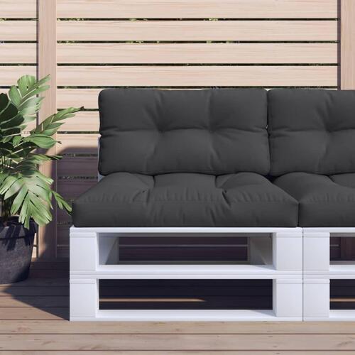 Pallehynde 70x40x12 cm stof sort (OUTLET A)