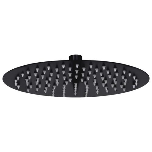 Regnbrusehoved rustfrit stål 25 cm rund sort (OUTLET A)