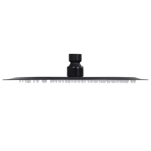 Regnbrusehoved rustfrit stål 25 cm rund sort (OUTLET A)