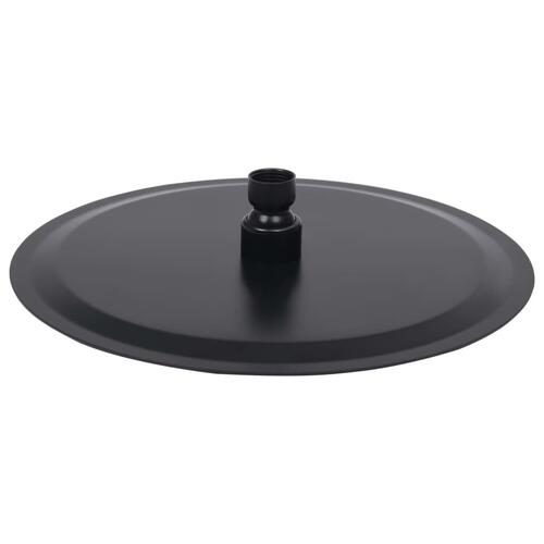 Regnbrusehoved rustfrit stål 25 cm rund sort (OUTLET A)