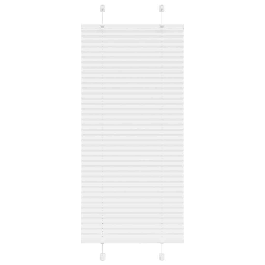 Plisségardin Hvid 60x100 cm Stofbredde 59,4 cm Polyester