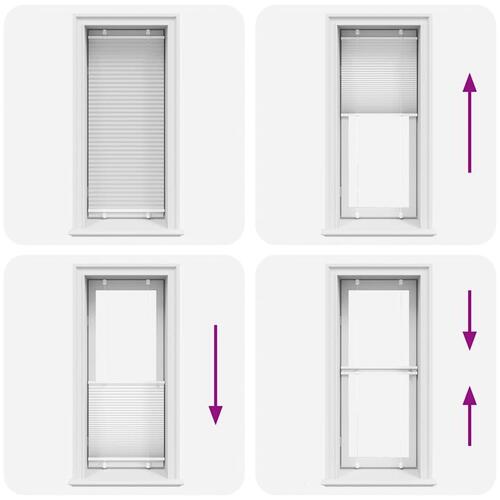 Plisségardin Hvid 60x100 cm Stofbredde 59,4 cm Polyester (OUTLET A)