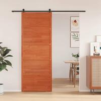 Skydedør 80x208 cm massivt fyrretræ gyldenbrun