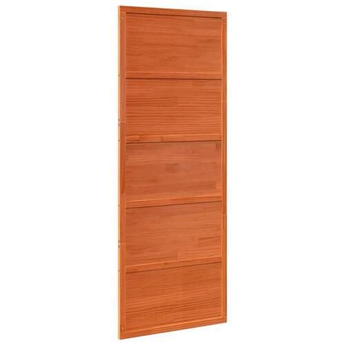 Skydedør 80x208 cm massivt fyrretræ gyldenbrun (OUTLET A)