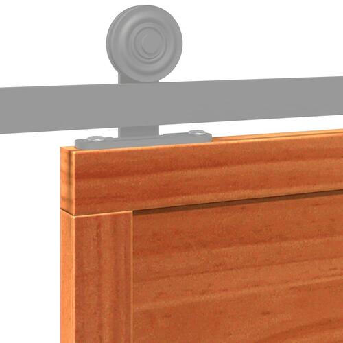 Skydedør 80x208 cm massivt fyrretræ gyldenbrun (OUTLET A)