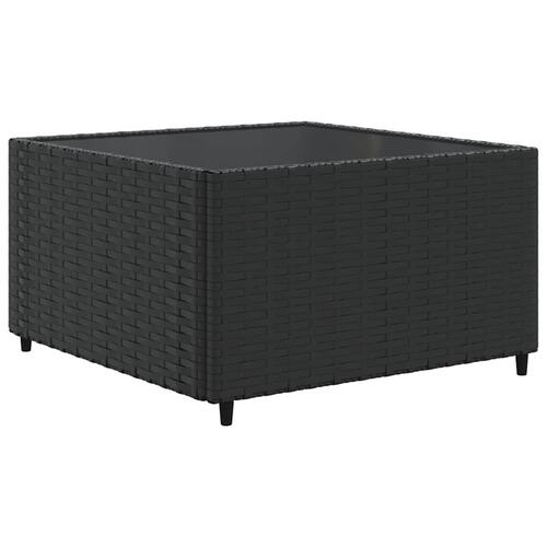 Loungesæt til haven 8 dele med hynder polyrattan sort