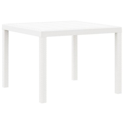 5 Stk Have Spisesæt Hvid Polyrattan