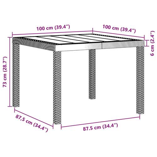 5 Stk Have Spisesæt Hvid Polyrattan
