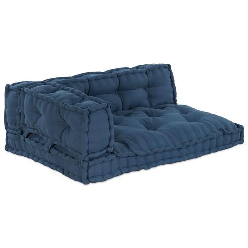 Pallet Sofa Pude med Arm- og Rygstøtte - Blå Stof