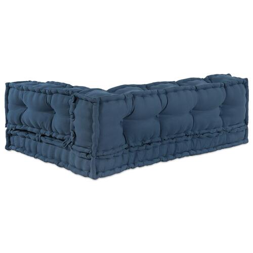 Pallet Sofa Pude med Arm- og Rygstøtte - Blå Stof