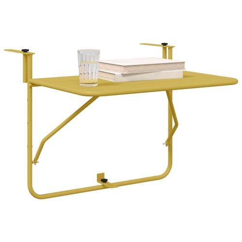 Foldbart Hængende Altanbord - Guld, 60x40 cm, Stål