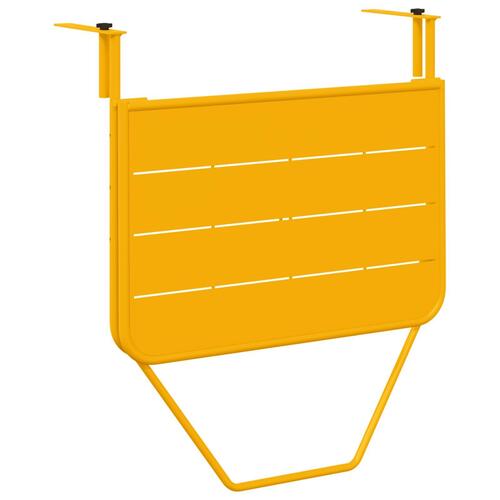 Foldbart Gult Stål Hængende Altan Bord 60x40 cm