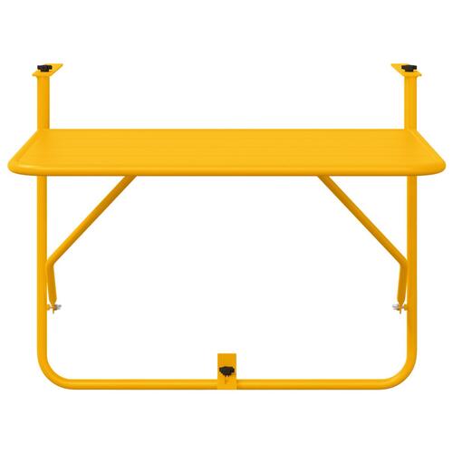 Foldbart Gult Stål Hængende Altan Bord 60x40 cm