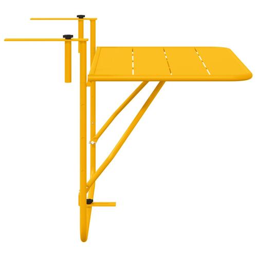 Foldbart Gult Stål Hængende Altan Bord 60x40 cm