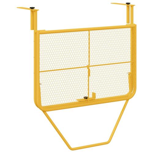 Foldbart Hængende Altanbord i Knaldgul - 60x40 cm, Stål