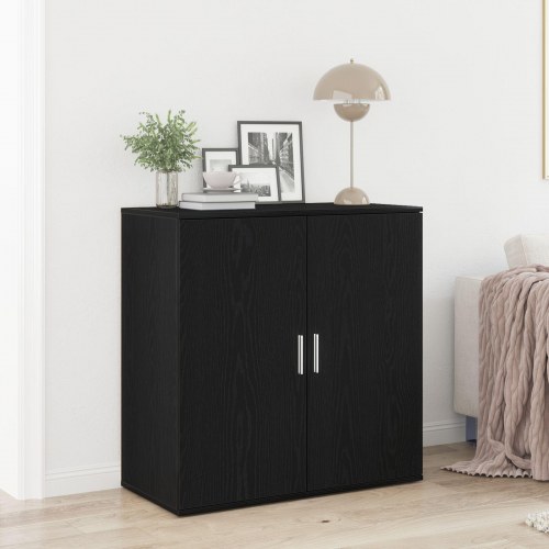 Skabsø Sort egetræ 79x38x80 cm Konstrueret træ