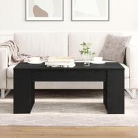Sofabord Sort Eg 102x55x42 cm Konstrueret Træ