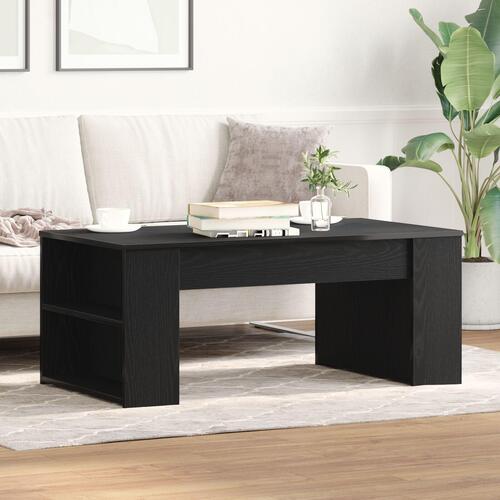 Sofabord Sort Eg 102x55x42 cm Konstrueret Træ