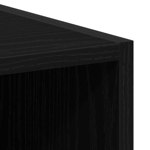 Vaskemaskine Skab Sort Eg 64x24x190 cm Ingeniørtræ