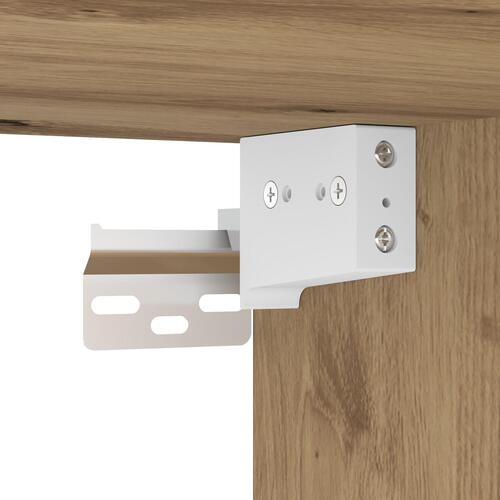 Svævehylde 2 stk Artisan egetræ 40x28,5x40 cm konstrueret træ
