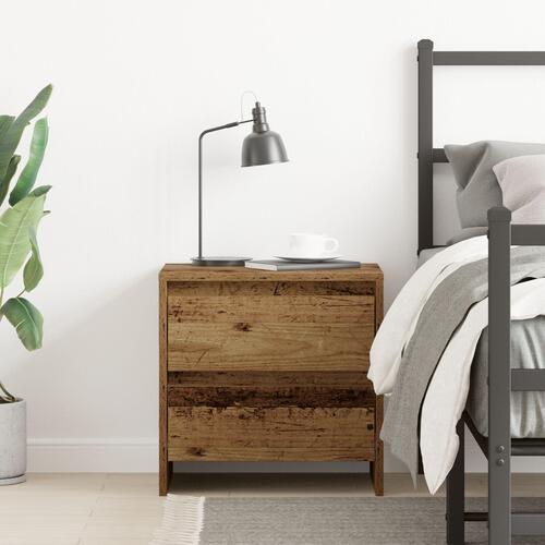 Sengebord Gammel Træ 45x34x44.5 cm Konstrueret Træ