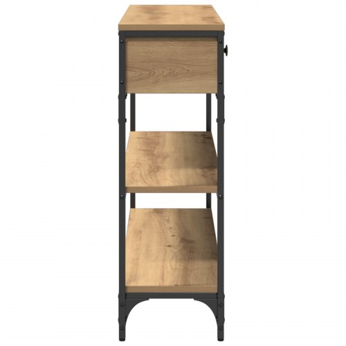 Konsolbord Artisan Egetræ 100x25x75 cm Konstrukteret Træ & Stål