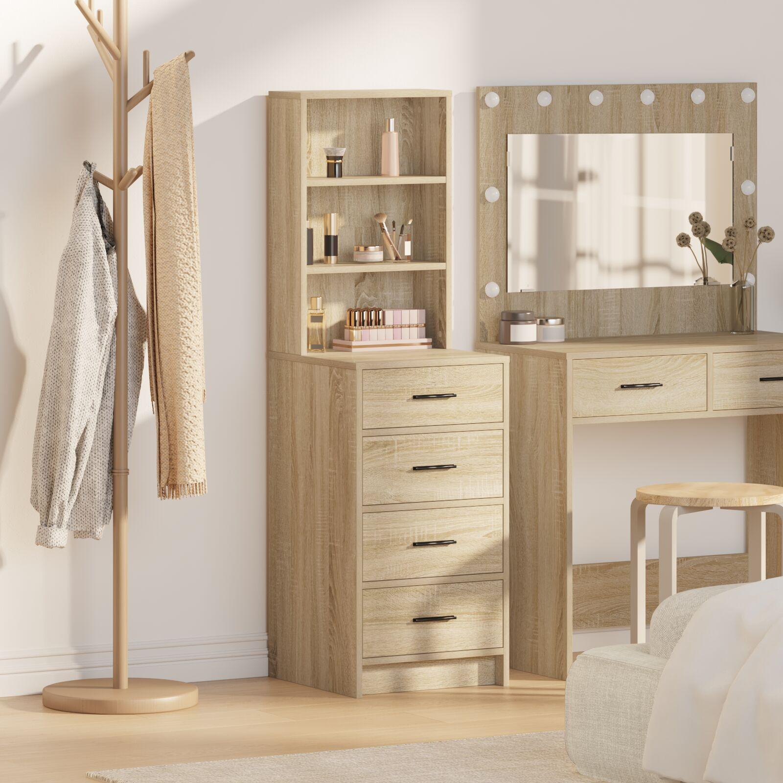 Highboard Sonoma Egetræ 40x41x135 cm Konstrueret Træ