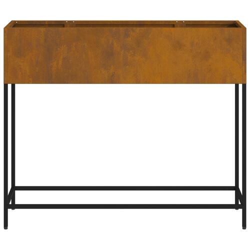 Hævet havebed 100x26x82 cm forvitret stål