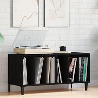 Sort egetræ pladeskab - 100 x 38 x 48 cm lavet af konstrueret træ