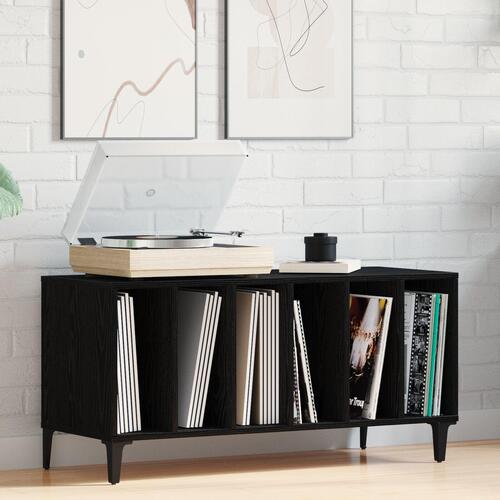 Sort egetræ pladeskab - 100 x 38 x 48 cm lavet af konstrueret træ