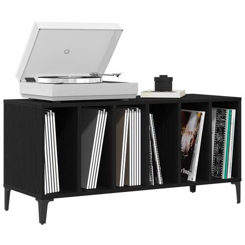 Sort egetræ pladeskab - 100 x 38 x 48 cm lavet af konstrueret træ