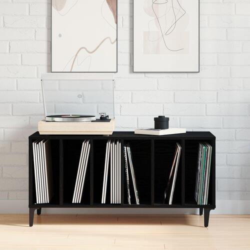 Sort egetræ pladeskab - 100 x 38 x 48 cm lavet af konstrueret træ