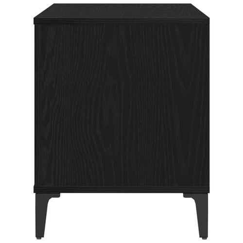Sort egetræ pladeskab - 100 x 38 x 48 cm lavet af konstrueret træ