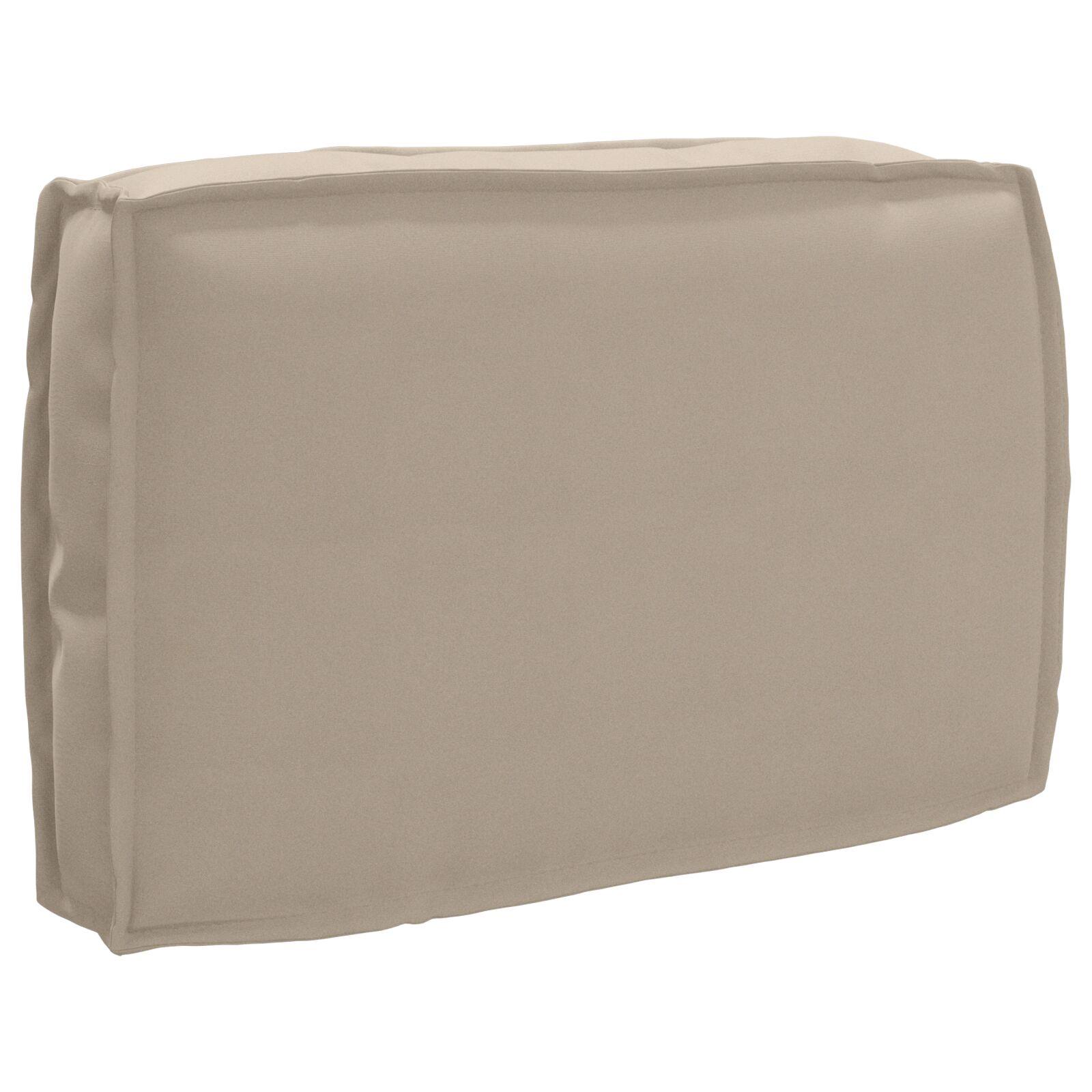 2 Stykker Pallet Pude Sæt Taupe Oxford Stof
