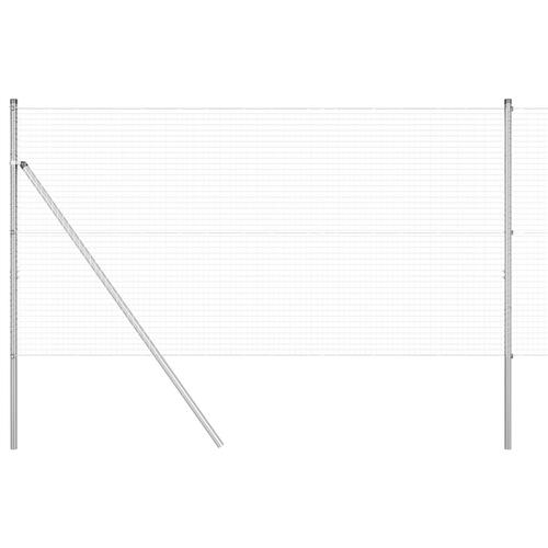 Svejset trådhegn med 7 stolper 1.4x10 m Galvaniseret stål