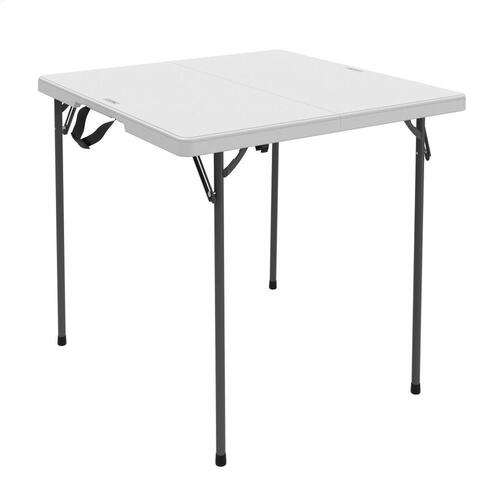 Sammenklappeligt bord Lifetime Hvid Stål Plastik 94 x 74 x 94 cm (OUTLET B)