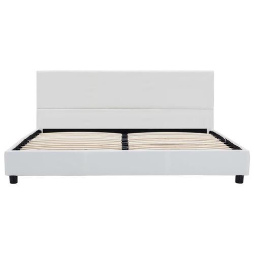Sengestel 120x200 cm kunstlæder hvid