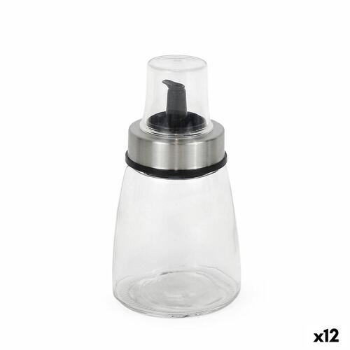 Flakon Quttin Gennemsigtig Sølvfarvet Glas 200 ml 6,5 x 6,5 x 12,5 cm (12 enheder)