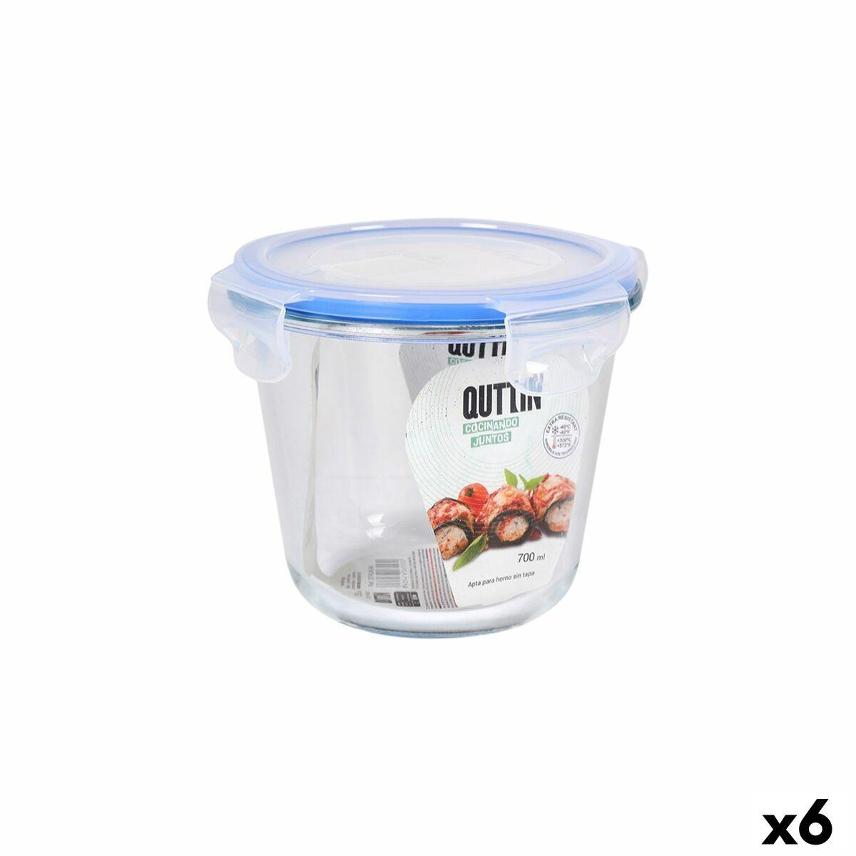 Quttin hermetisk madkasse i glas 700 ml - 6 stk.