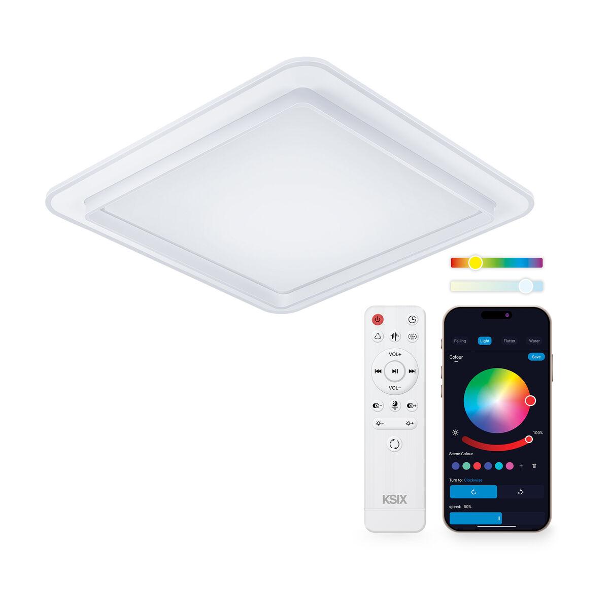 KSIX Celeste smart loftlampe med LED, RGB & CCT 3000-6500 K