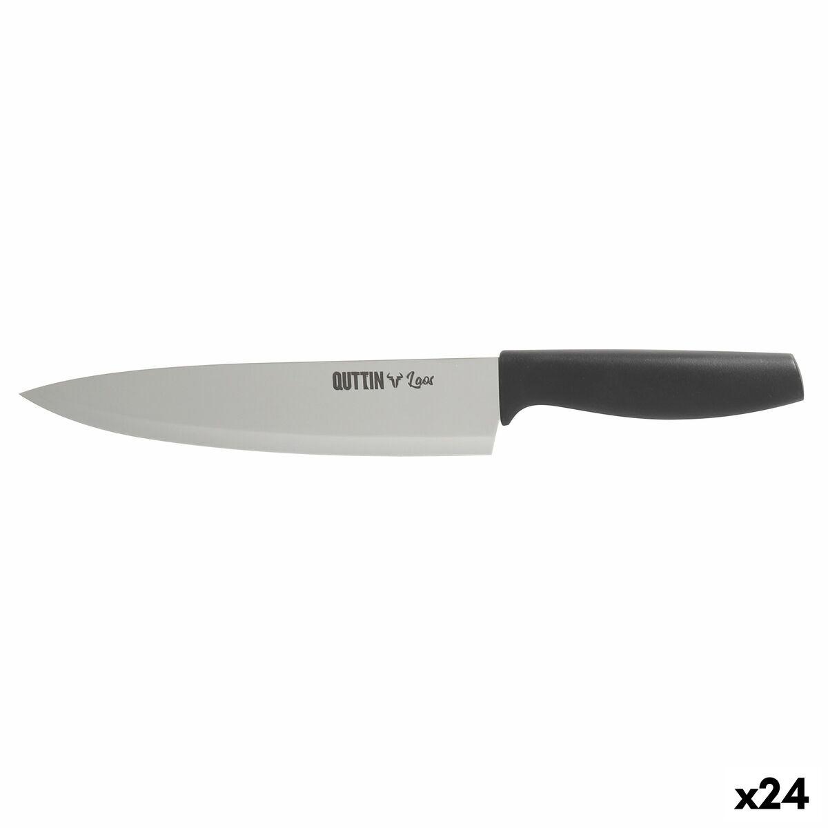 Quttin Laos kokkekniv, sort/sølv, 20 cm (24 stk.)