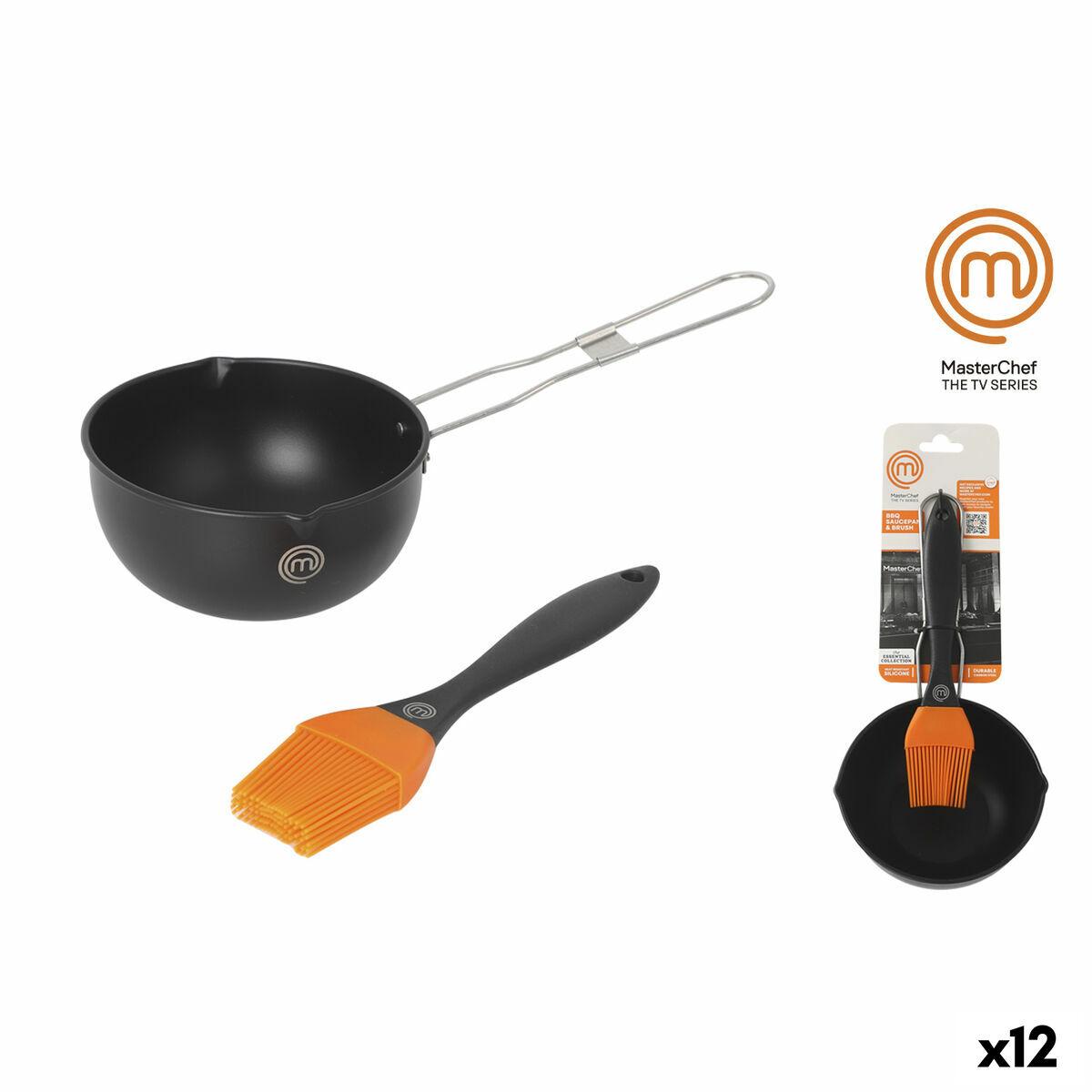 MasterChef grillpensel sæt 11,5 × 6 cm - 12 stk. (sort)