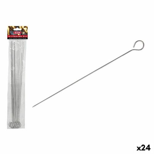 Sæt med grillspyd Algon Metal 35 cm 12 Dele (24 enheder)