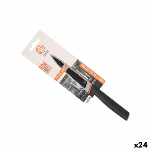 Køkkenkniv MasterChef Sort Sølvfarvet 13 cm MULTIFUNKTIONEL (24 enheder)