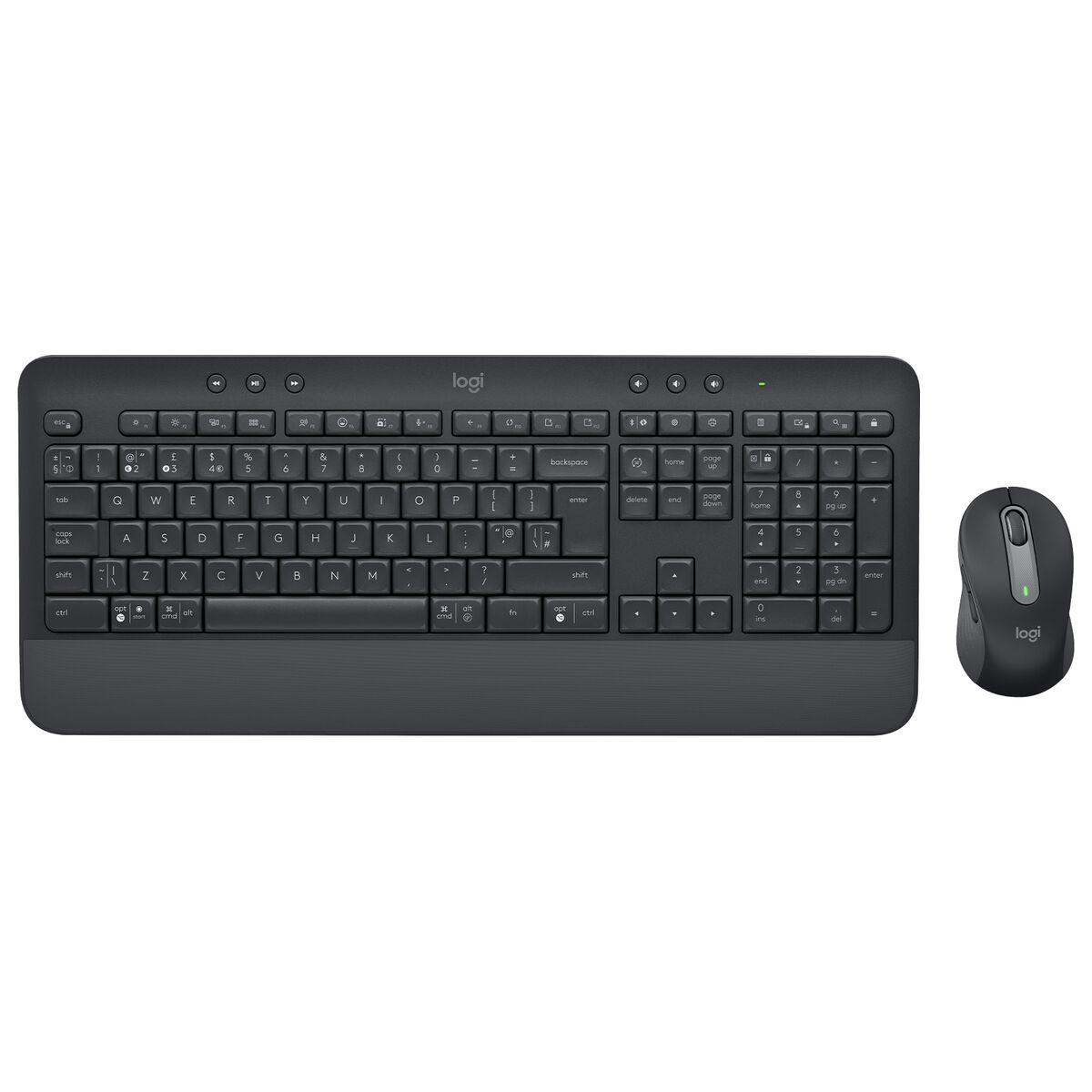 Tastatur og trådløs mus Logitech MK650 Grafit Engelsk QWERTY