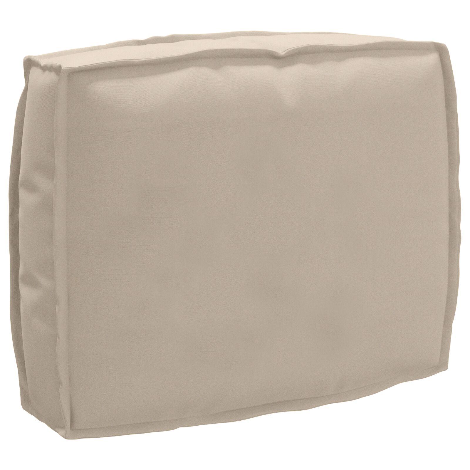 2 Dels Pallet Pude Sæt Taupe Oxford Stof